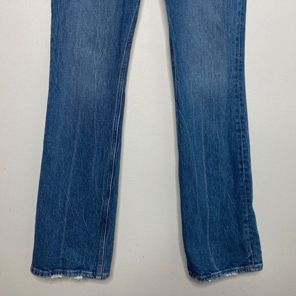 Abercrombie & Fitch Jeans Womens 26 Short Blue 70s Vintage Flare Retro Boho - Picture 5 of 10